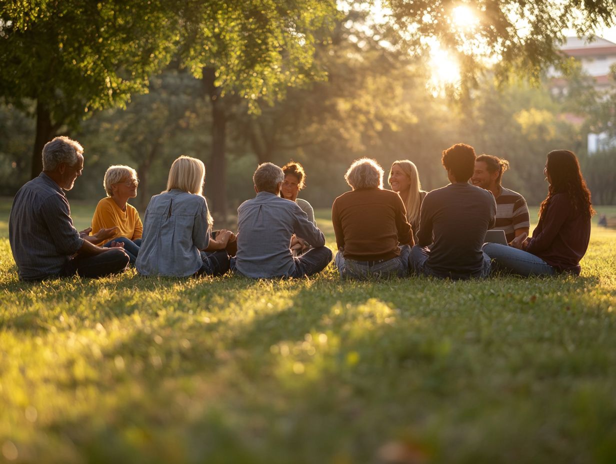 Visual representation of community benefits in integrative health.