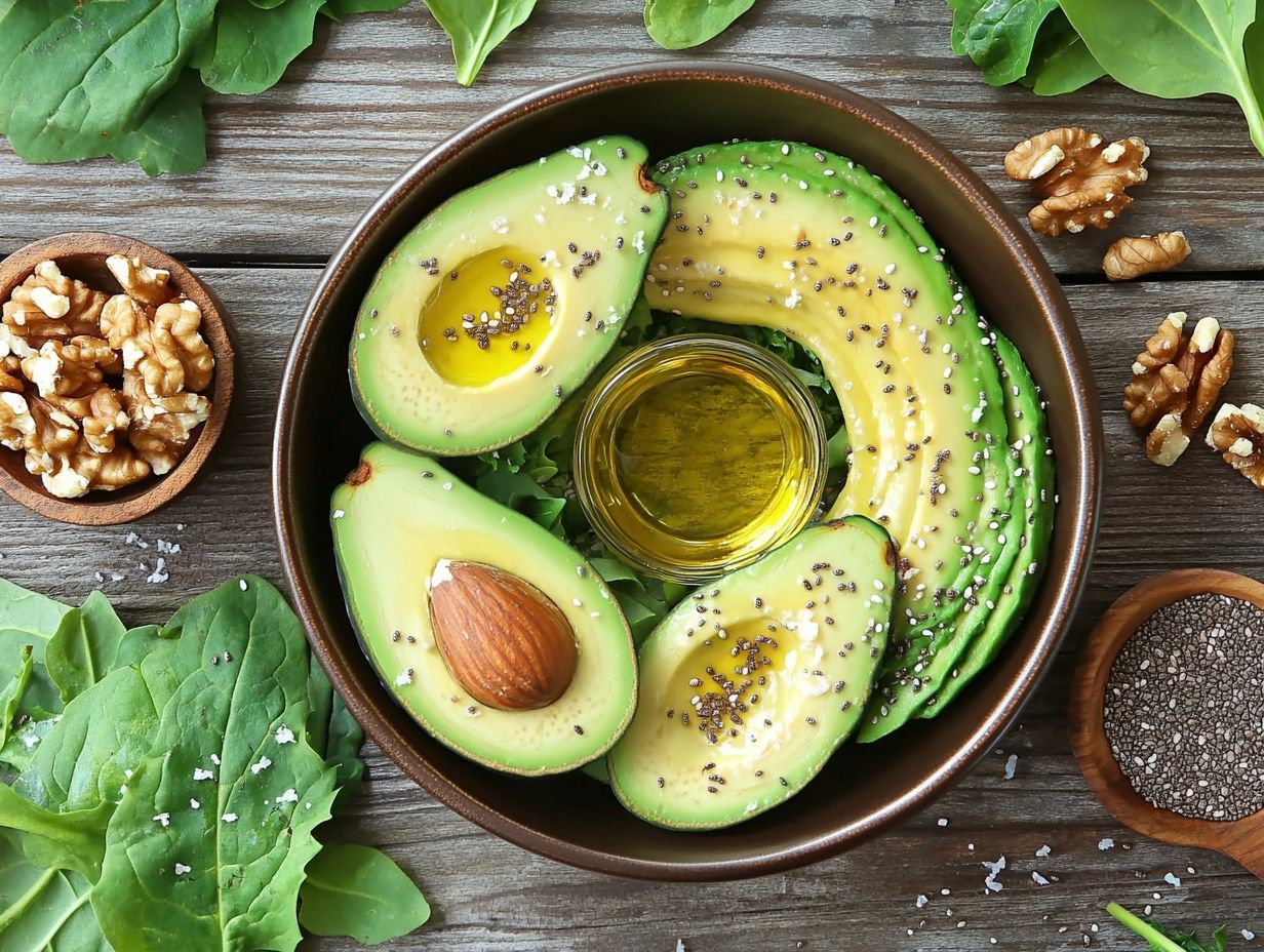 An infographic illustrating frequently asked questions about healthy fats