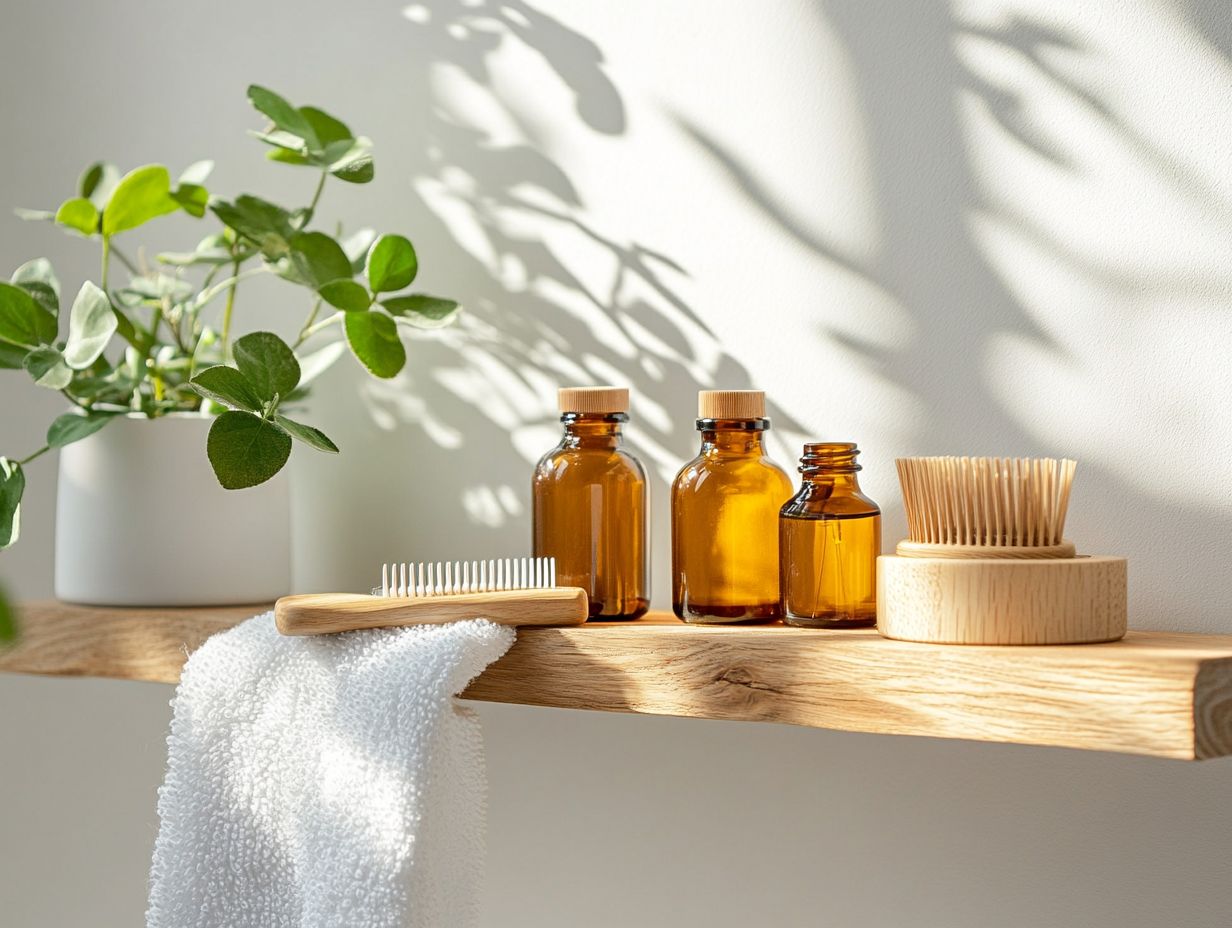 Image depicting various homeopathic remedies for hair loss.