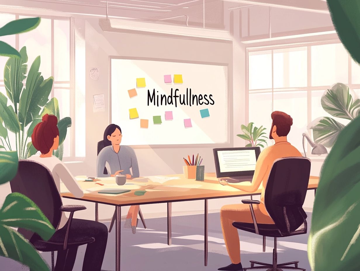 Image illustrating the benefits of mindfulness in the workplace.