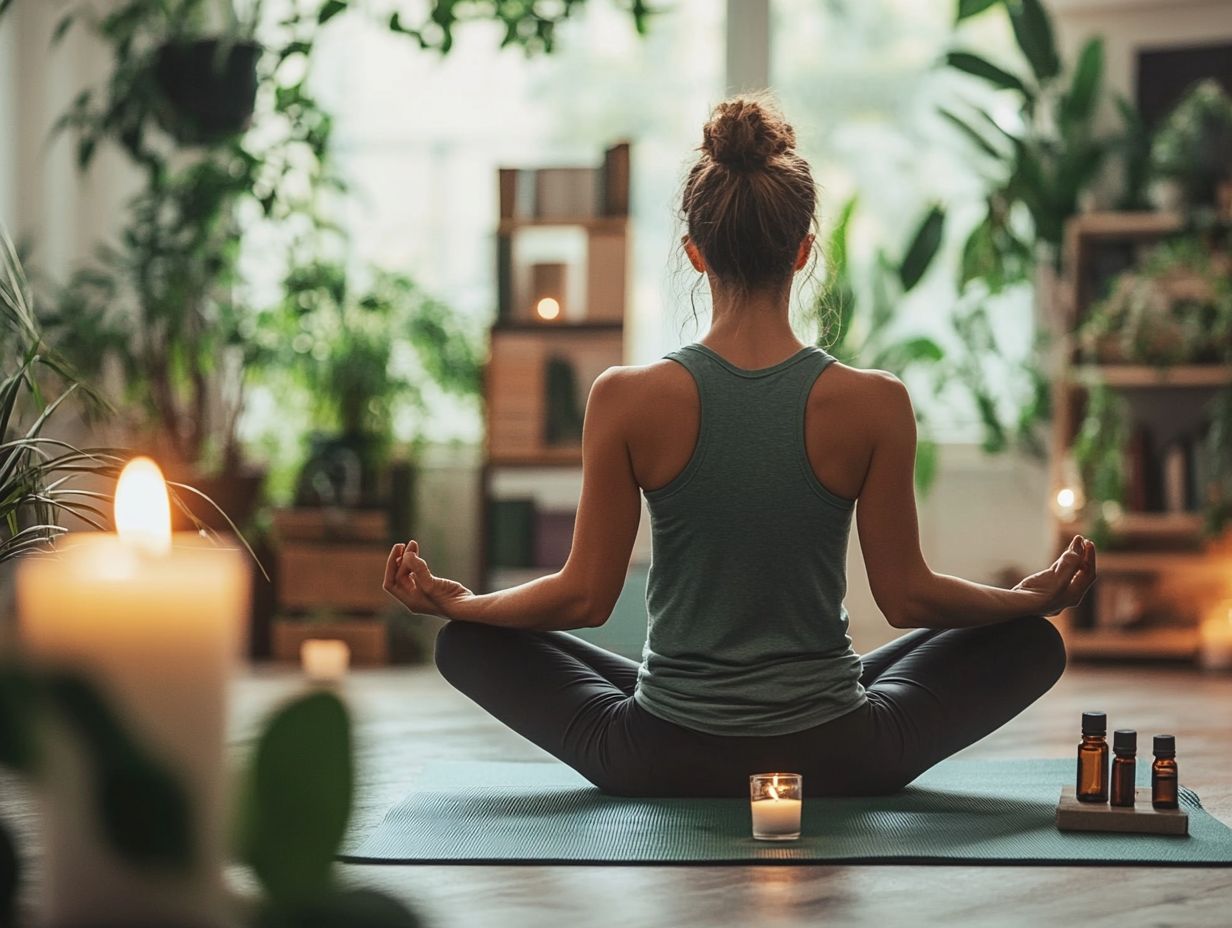 A person practicing yoga for pain relief