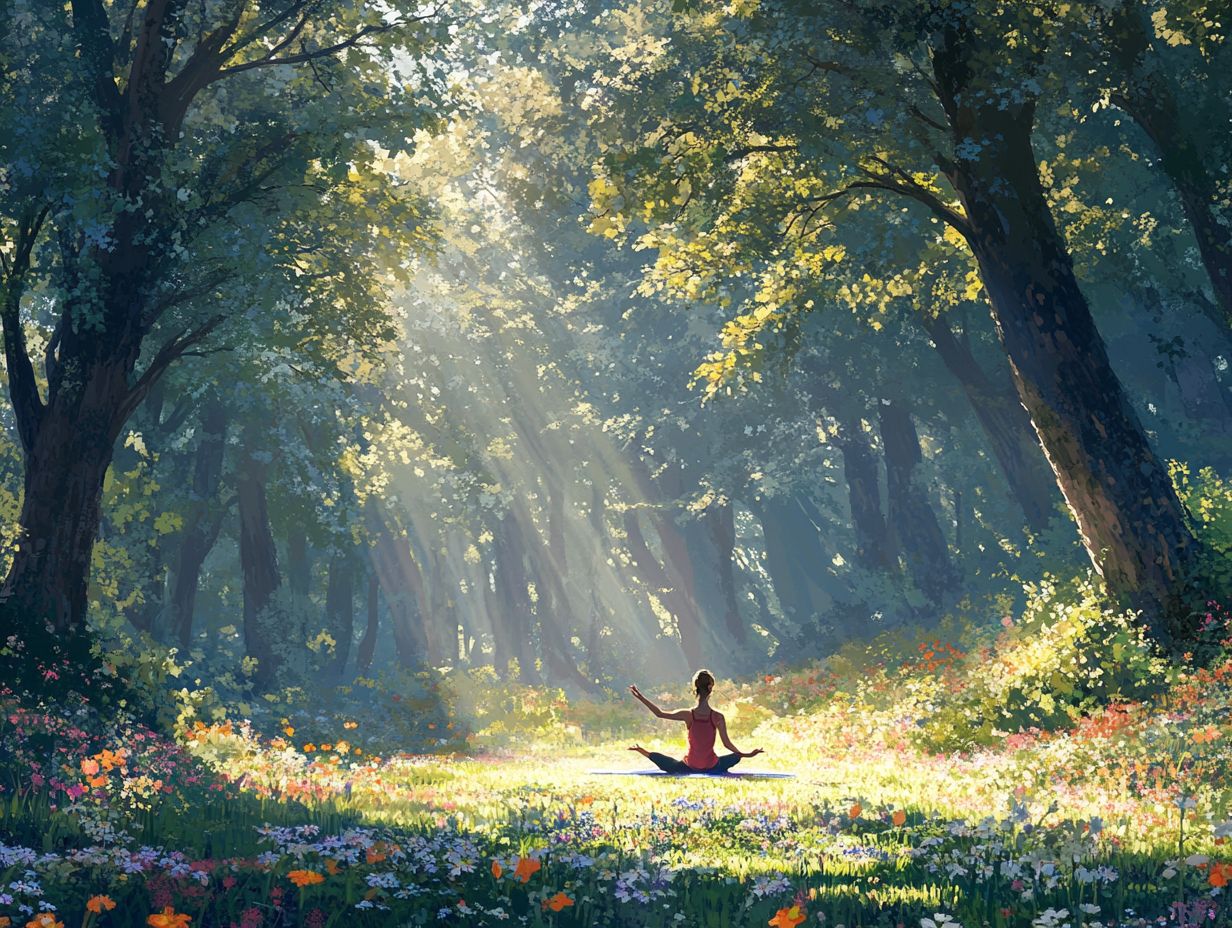 A serene forest scene illustrating the benefits of nature on health.