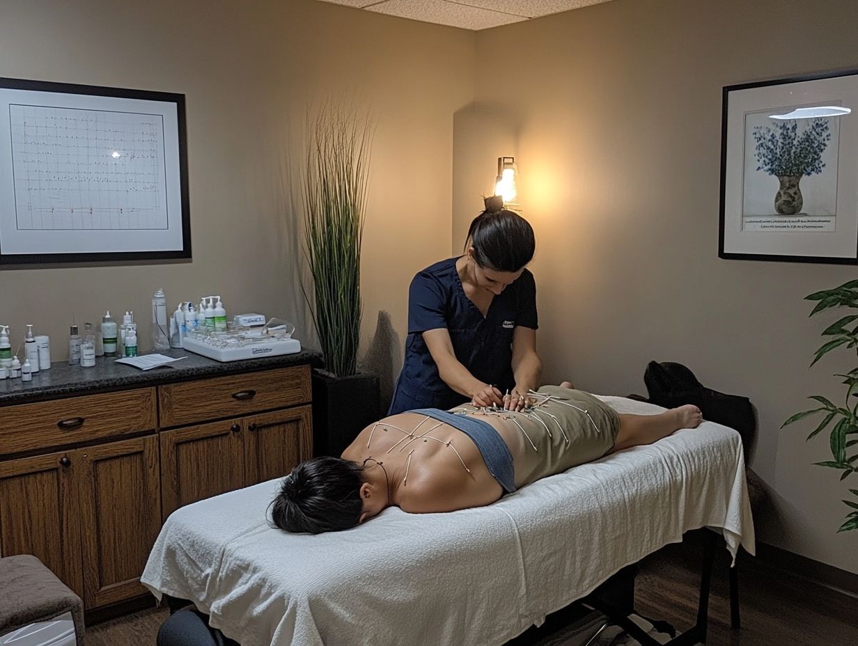 A person receiving acupuncture treatment for anxiety relief