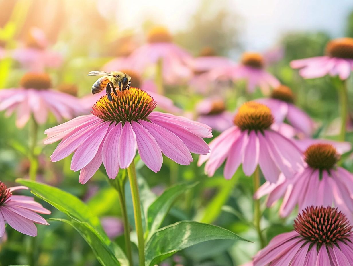 Image illustrating the key benefits of Echinacea.