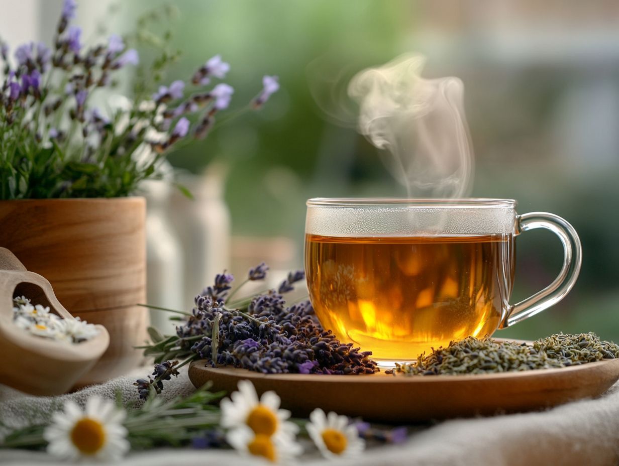 Relaxing herbal teas and tinctures for anxiety relief