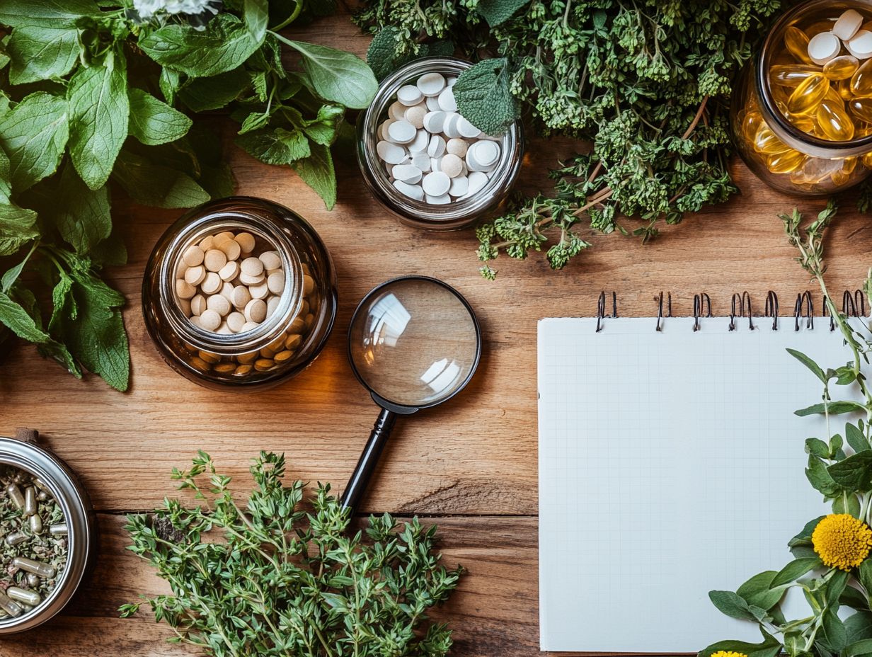 A person researching herbal supplements for informed health choices.