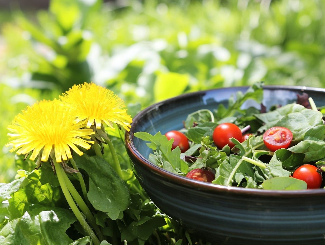 Delicious dandelion dish showcasing its health benefits