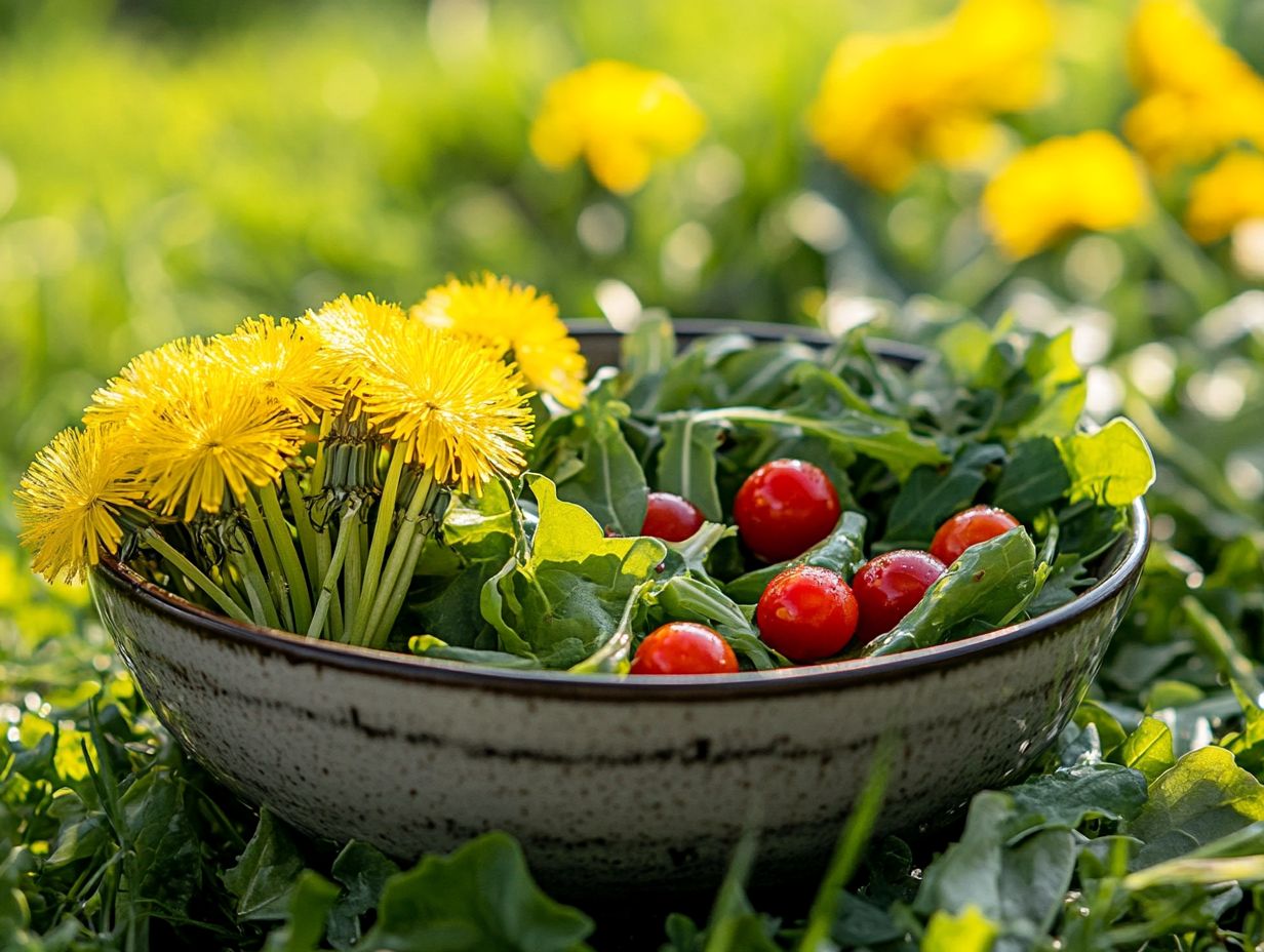 Nutrients found in dandelion