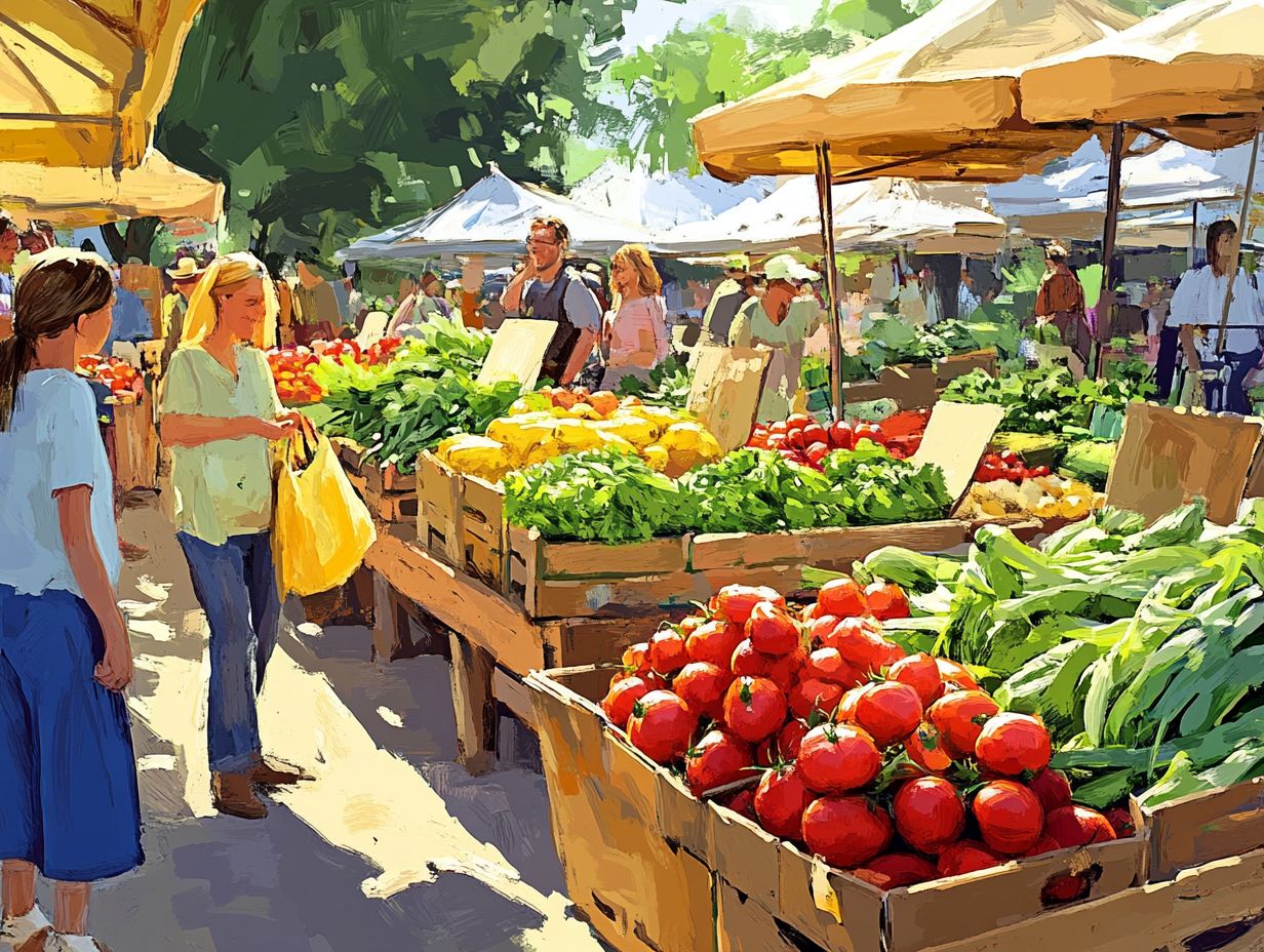 A vibrant display of local produce