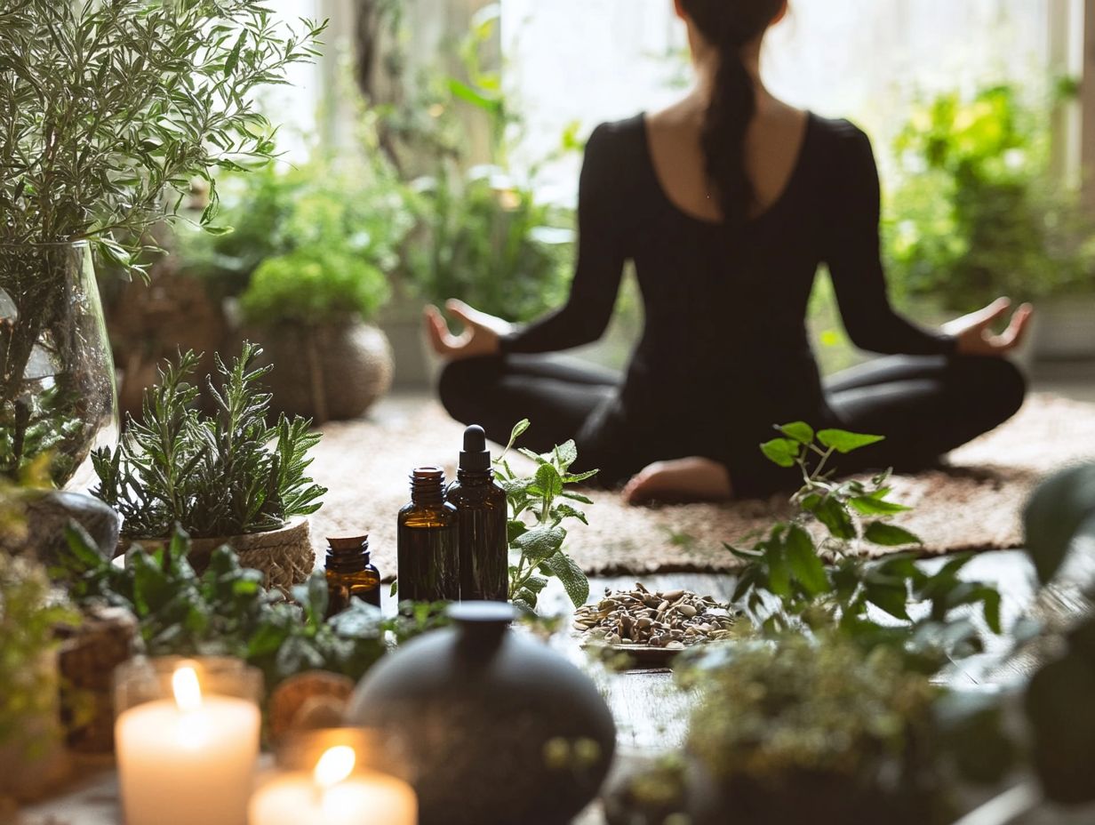 Mindfulness in naturopathic treatment, featuring meditation and yoga practices.