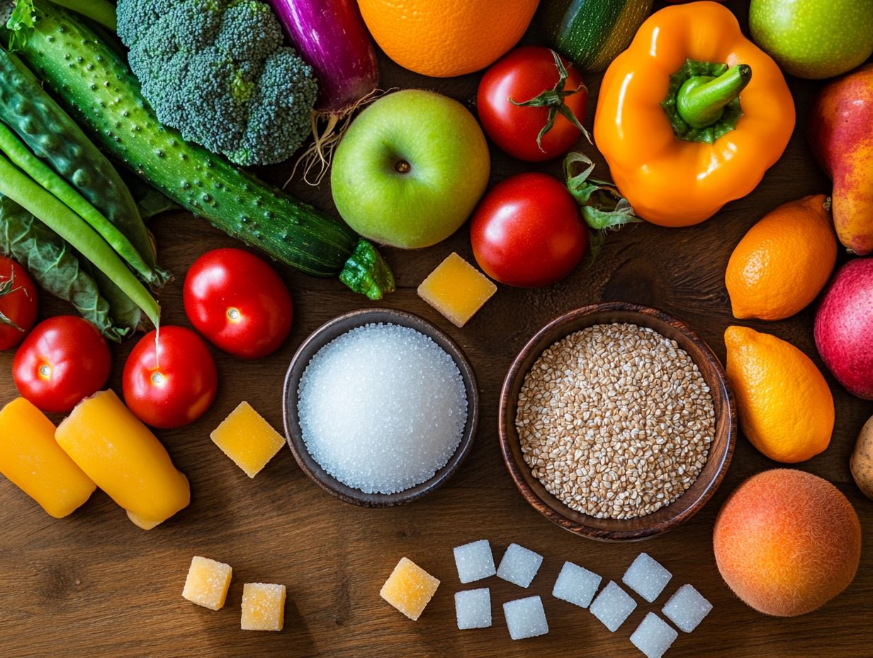 A variety of healthy alternatives to sugar on display.