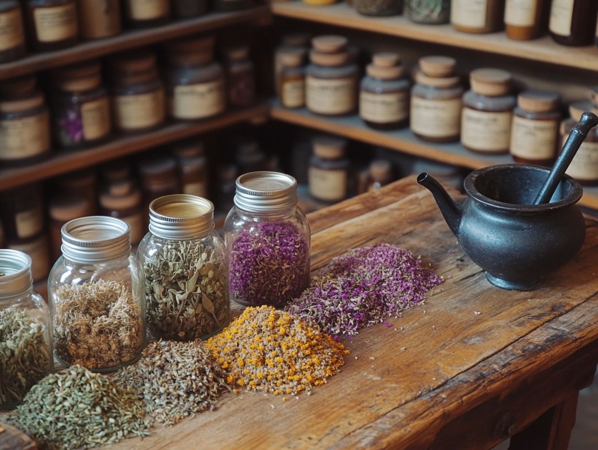 A visual representation of the role of herbal remedies in traditional medicine.